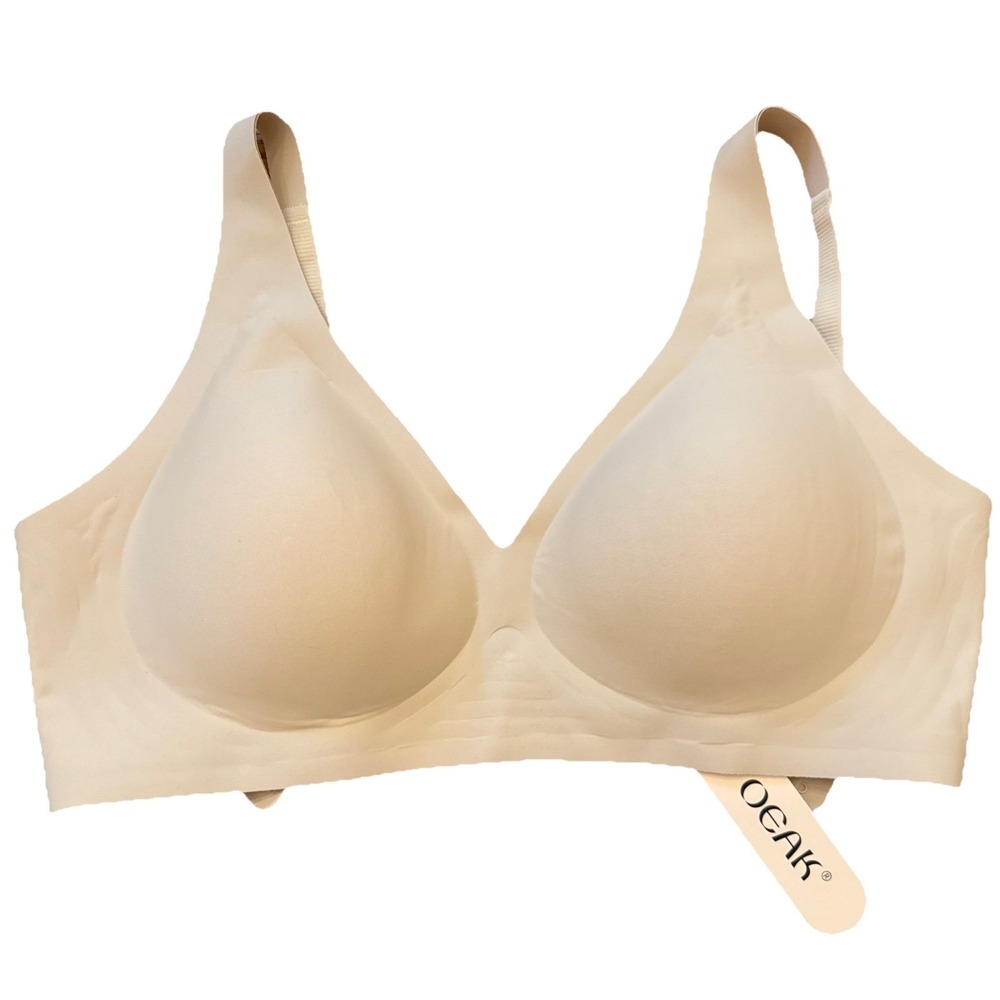 NIB Oeak Bra Adjustable Wirefree W/Extender Size XL Removable Pads Buttery  Soft